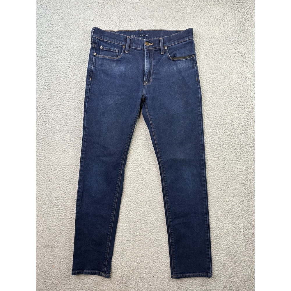 Mott & Bow Oliver Slim Fit Jeans Mens 31x32 (31) Dark Indigo Oliver Rinse Denim